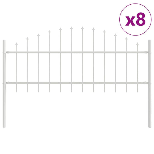 Zahradní Plot Woerden 8 Ks 170 X 115 Cm Práškově Lakovaná Ocel