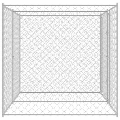 Klec Pro Psa Stříbrná 400 X 200 X 200 Cm Pozinkovaná Ocel