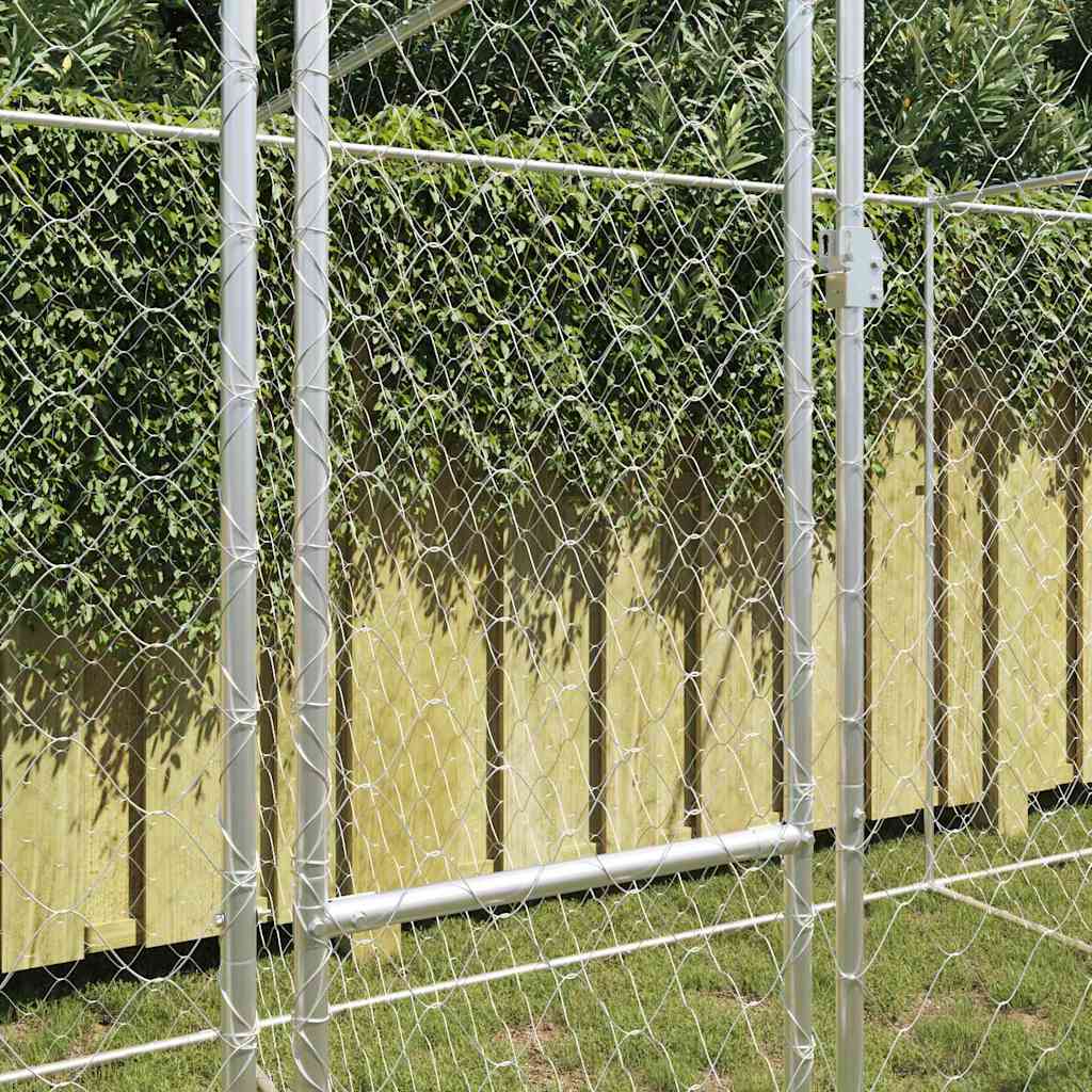 Klec Pro Psa Stříbrná 600 X 200 X 200 Cm Pozinkovaná Ocel