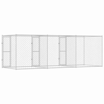 Klec Pro Psa Stříbrná 600 X 200 X 200 Cm Pozinkovaná Ocel