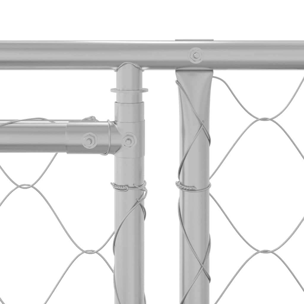 Klec Pro Psa Stříbrná 800 X 200 X 200 Cm Pozinkovaná Ocel