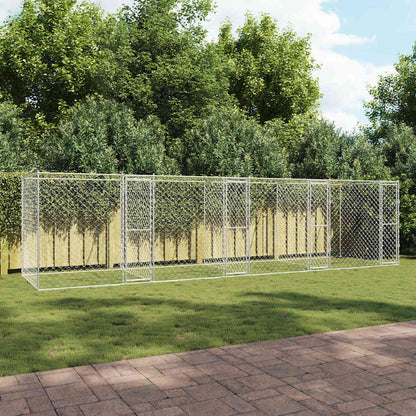 Klec Pro Psa Stříbrná 800 X 200 X 200 Cm Pozinkovaná Ocel
