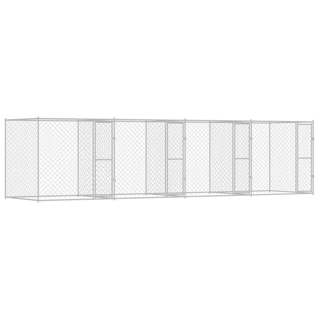 Klec Pro Psa Stříbrná 800 X 200 X 200 Cm Pozinkovaná Ocel