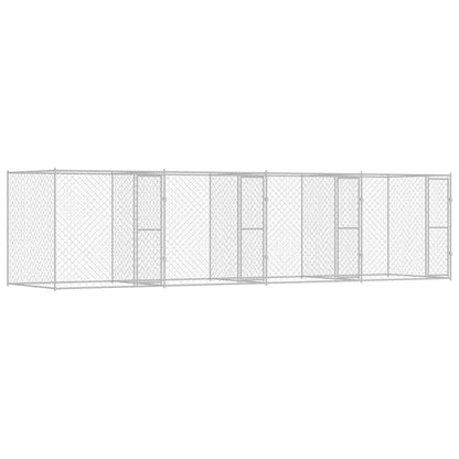 Klec Pro Psa Stříbrná 800 X 200 X 200 Cm Pozinkovaná Ocel