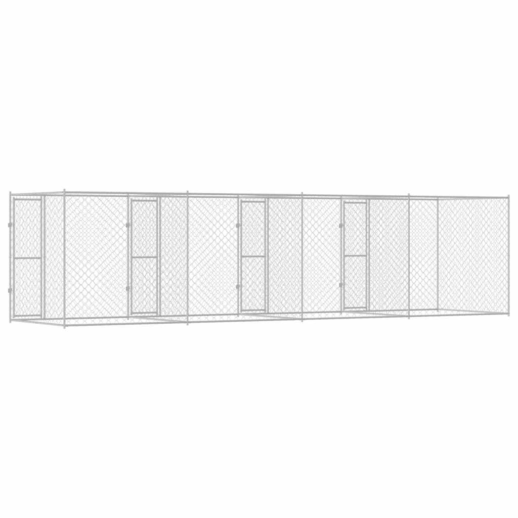 Klec Pro Psa Stříbrná 800 X 200 X 200 Cm Pozinkovaná Ocel