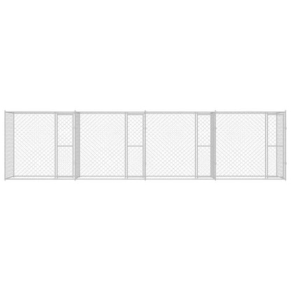 Klec Pro Psa Stříbrná 800 X 200 X 200 Cm Pozinkovaná Ocel