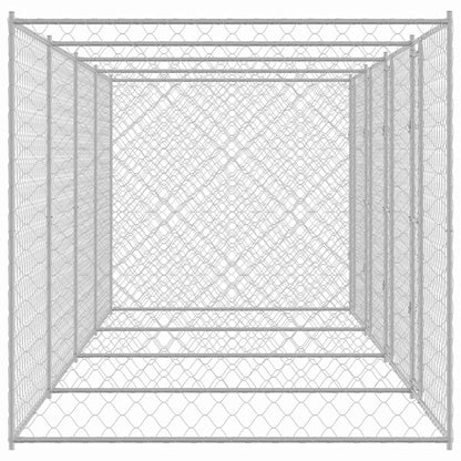 Klec Pro Psa Stříbrná 800 X 200 X 200 Cm Pozinkovaná Ocel