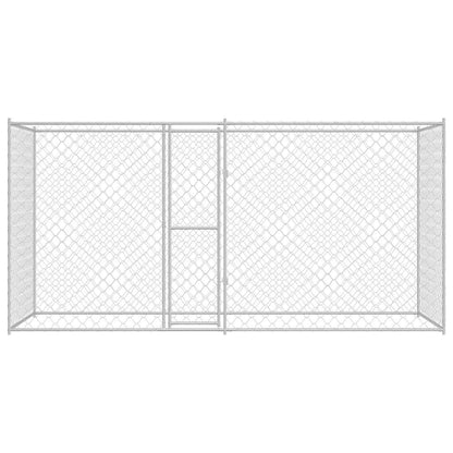 Klec Pro Psa Stříbrná 400 X 200 X 200 Cm Pozinkovaná Ocel