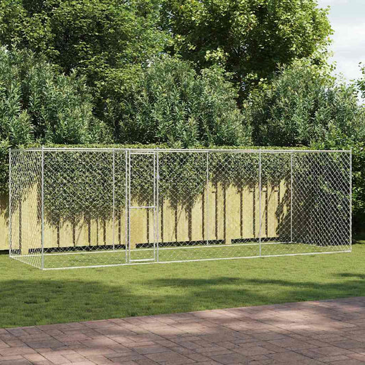 Klec Pro Psa Stříbrná 600 X 200 X 200 Cm Pozinkovaná Ocel