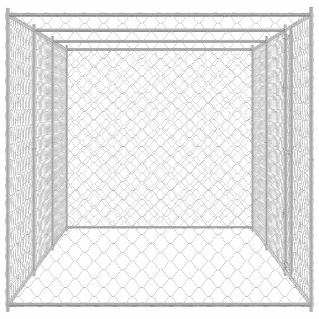 Klec Pro Psa Stříbrná 600 X 200 X 200 Cm Pozinkovaná Ocel