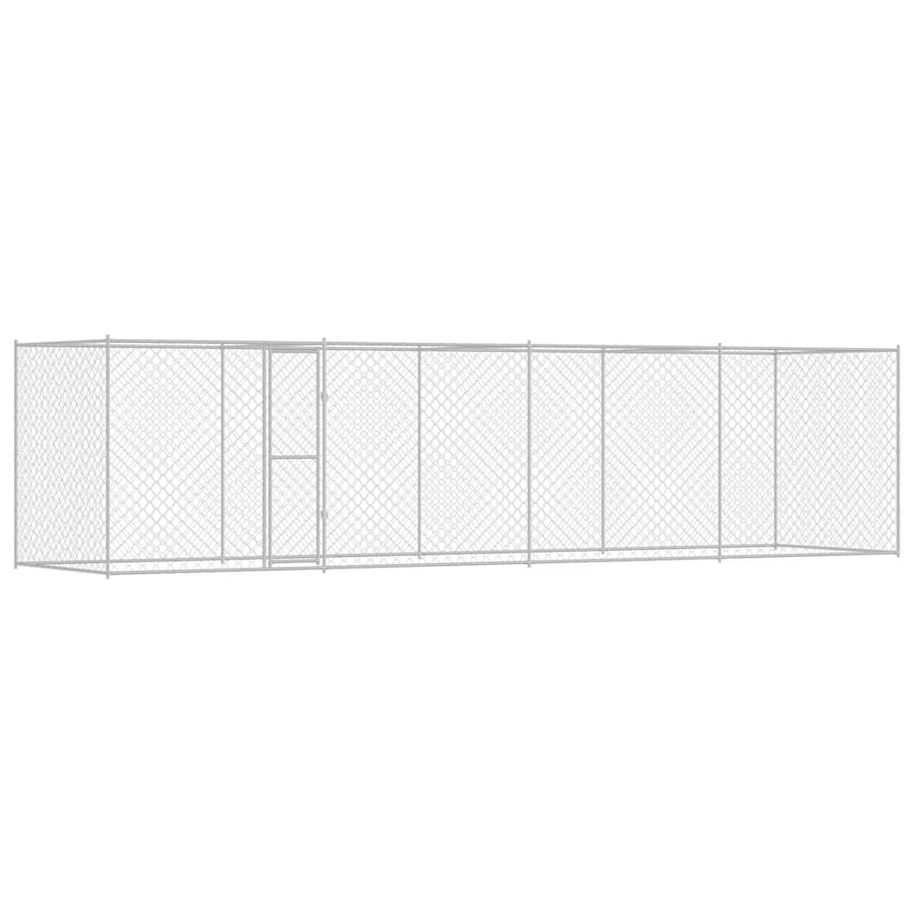 Klec Pro Psa Stříbrná 800 X 200 X 200 Cm Pozinkovaná Ocel