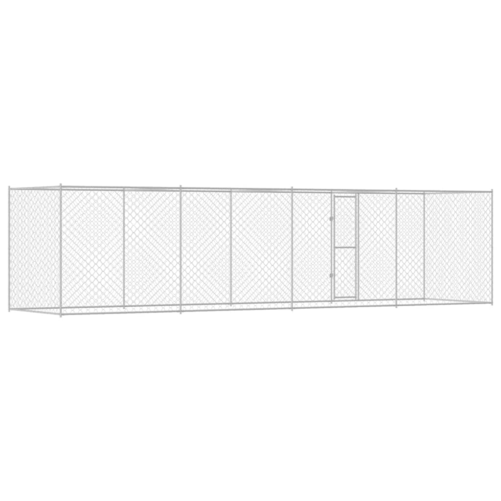 Klec Pro Psa Stříbrná 800 X 200 X 200 Cm Pozinkovaná Ocel