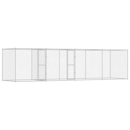 Klec Pro Psa Stříbrná 800 X 200 X 200 Cm Pozinkovaná Ocel