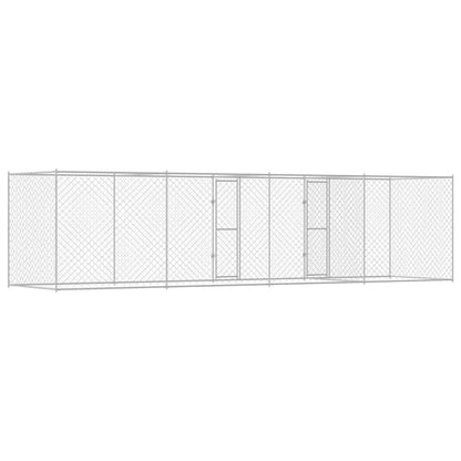Klec Pro Psa Stříbrná 800 X 200 X 200 Cm Pozinkovaná Ocel