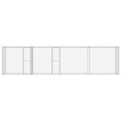 Klec Pro Psa Stříbrná 800 X 200 X 200 Cm Pozinkovaná Ocel