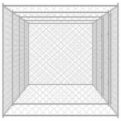 Klec Pro Psa Stříbrná 800 X 200 X 200 Cm Pozinkovaná Ocel