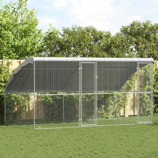 Klec Pro Drůbež 2 Ks Stříbrná 400X200X200Cm