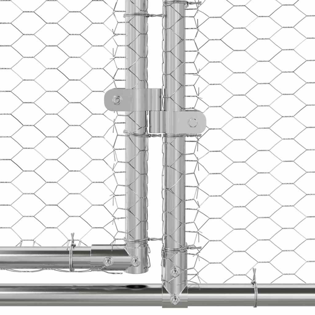 Klec Pro Kuřata S 1 Dvířky 2 Ks Stříbrná 400X200X200Cm