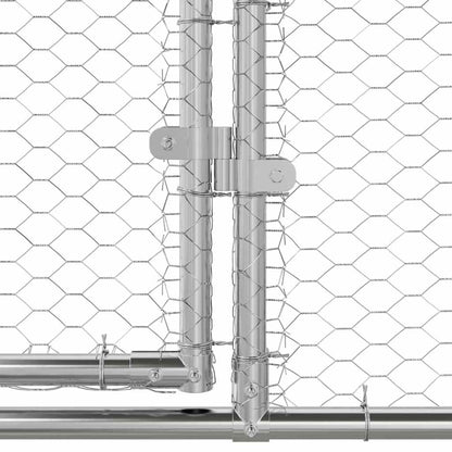 Klec Pro Kuřata S 1 Dvířky 2 Ks Stříbrná 400X200X200Cm