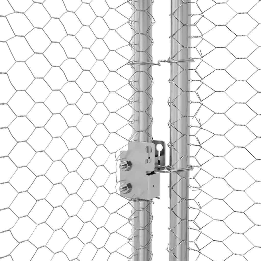 Klec Pro Kuřata S 1 Dvířky 2 Ks Stříbrná 400X200X200Cm