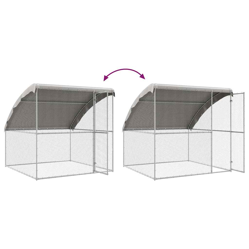 Klec Pro Kuřata S 1 Dvířky 2 Ks Stříbrná 400X200X200Cm