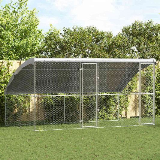 Psí Kennel 2 Ks Stříbrná 4 X 2 X 2 M Pozinkovaná Ocel