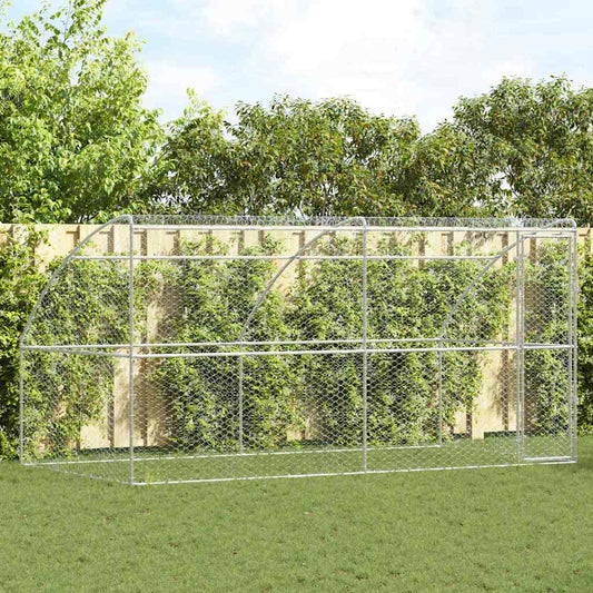 Psí Kennel 2 Ks Stříbrná 4 X 2 X 2 M Pozinkovaná Ocel