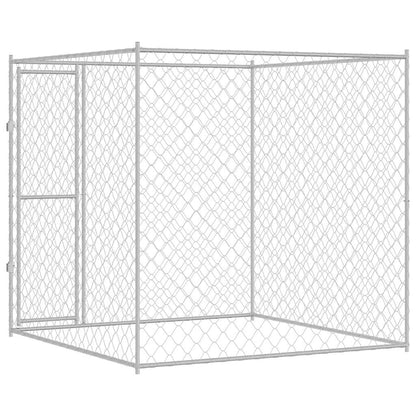 Klec Pro Psa Stříbrná 200 X 200 X 200 Cm Pozinkovaná Ocel