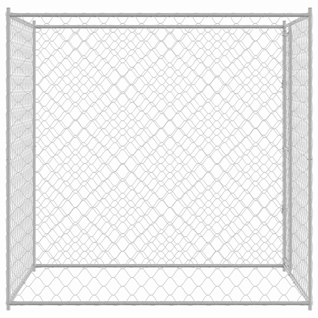 Klec Pro Psa Stříbrná 200 X 200 X 200 Cm Pozinkovaná Ocel
