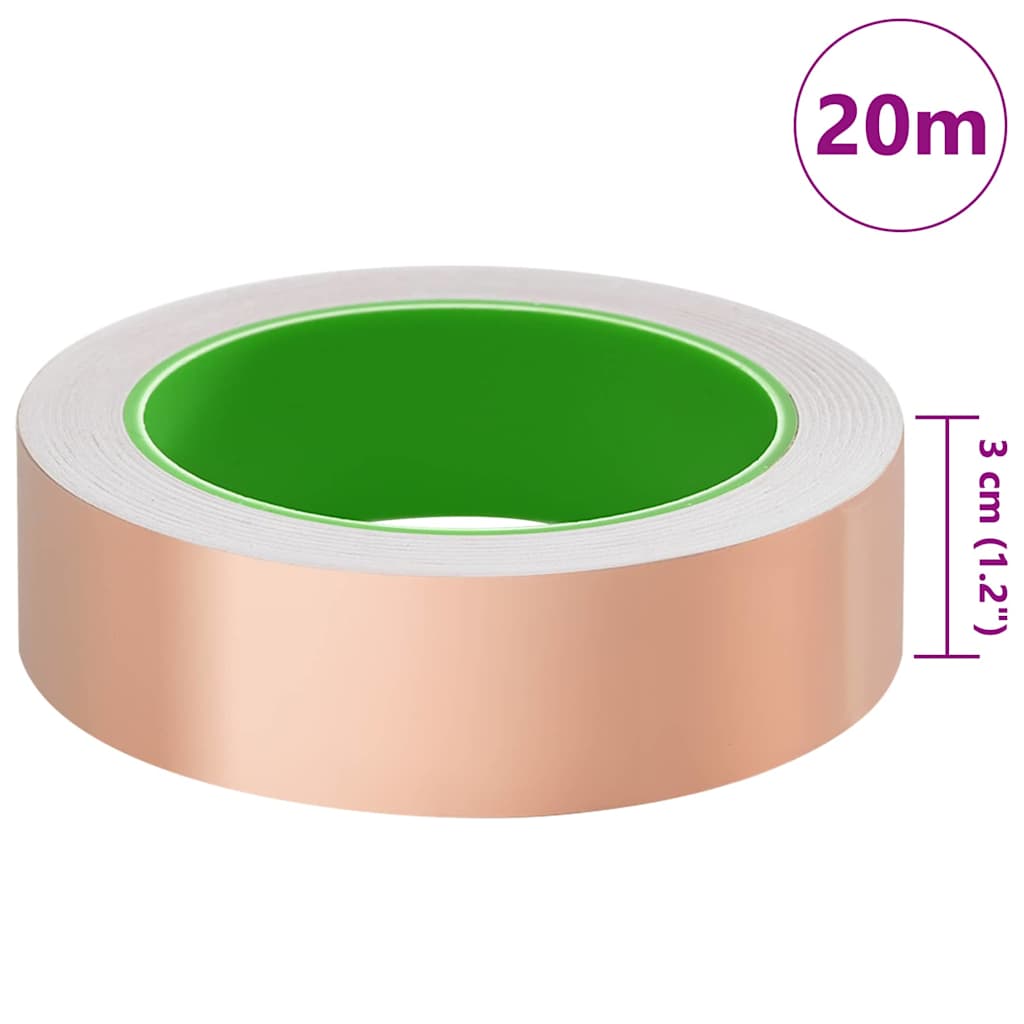 Dvojitá Měděná Páska Na Ochranu Proti Slimákům X 20 M