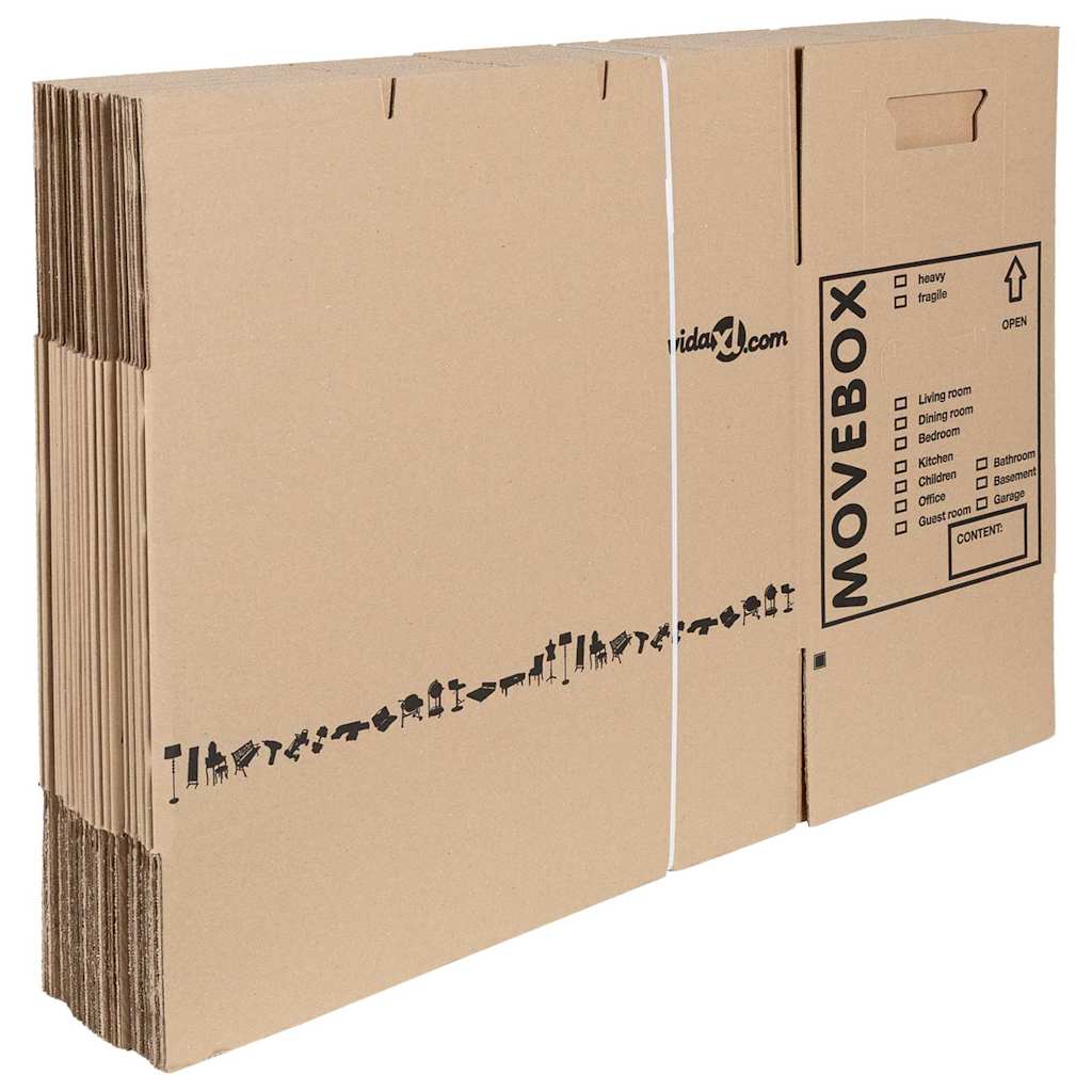 Stěhovací Krabice 20 Ks Přírodní 59 X 31,5 X 31,5 Cm Lepenka