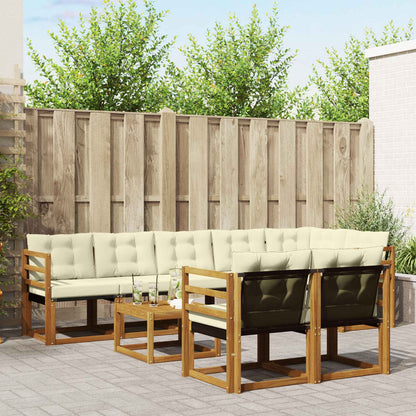 Venkovní Pohovková Souprava 9 Ks Přirozená A Krémová