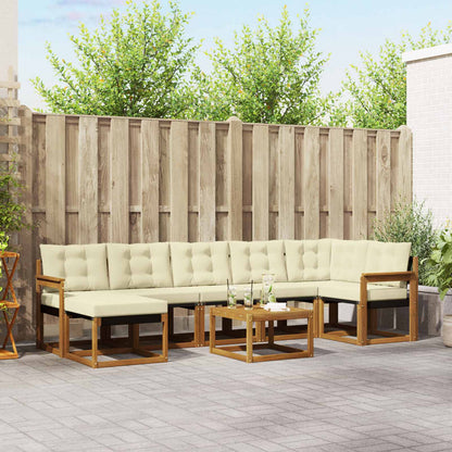 Venkovní Pohovková Souprava 8 Ks Přirozená A Krémová