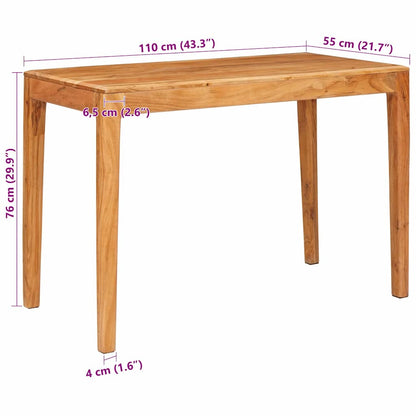 Jídelní Stůl Hnědá 110 X 55 X 76 Cm Masivní Akátové Dřevo
