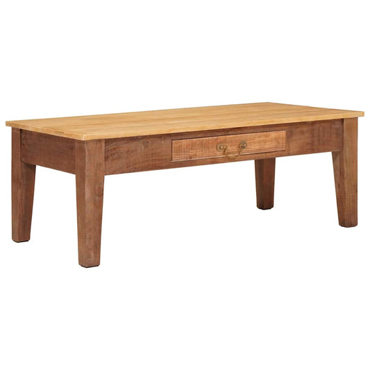 Konferenční Stolek Hnědá 110 X 55 X 40 Cm Masivní Mangové Dřevo