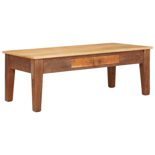 Konferenční Stolek Hnědá 110 X 55 X 40 Cm Masivní Mangové Dřevo