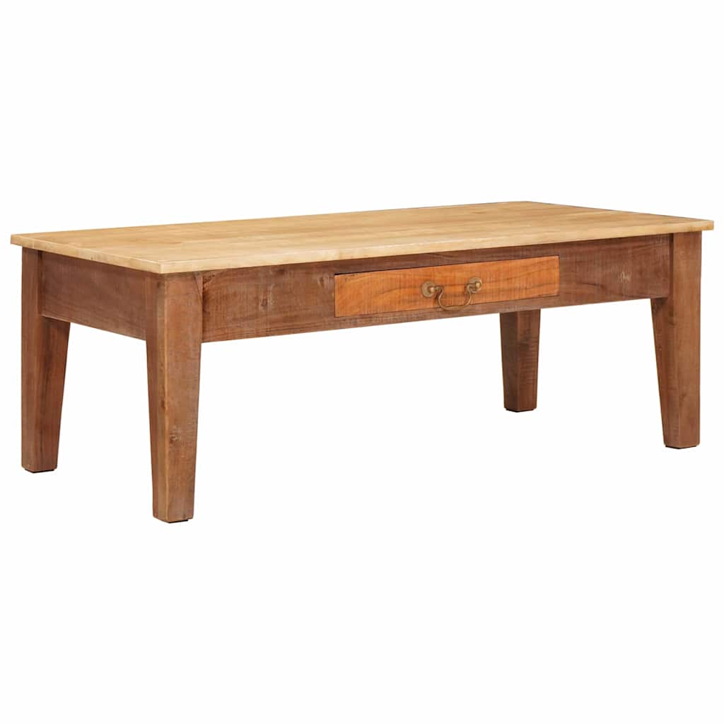 Konferenční Stolek Hnědá 110 X 55 X 40 Cm Masivní Mangové Dřevo