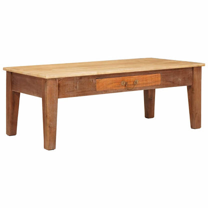 Konferenční Stolek Hnědá 110 X 55 X 40 Cm Masivní Mangové Dřevo
