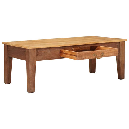 Konferenční Stolek Hnědá 110 X 55 X 40 Cm Masivní Mangové Dřevo