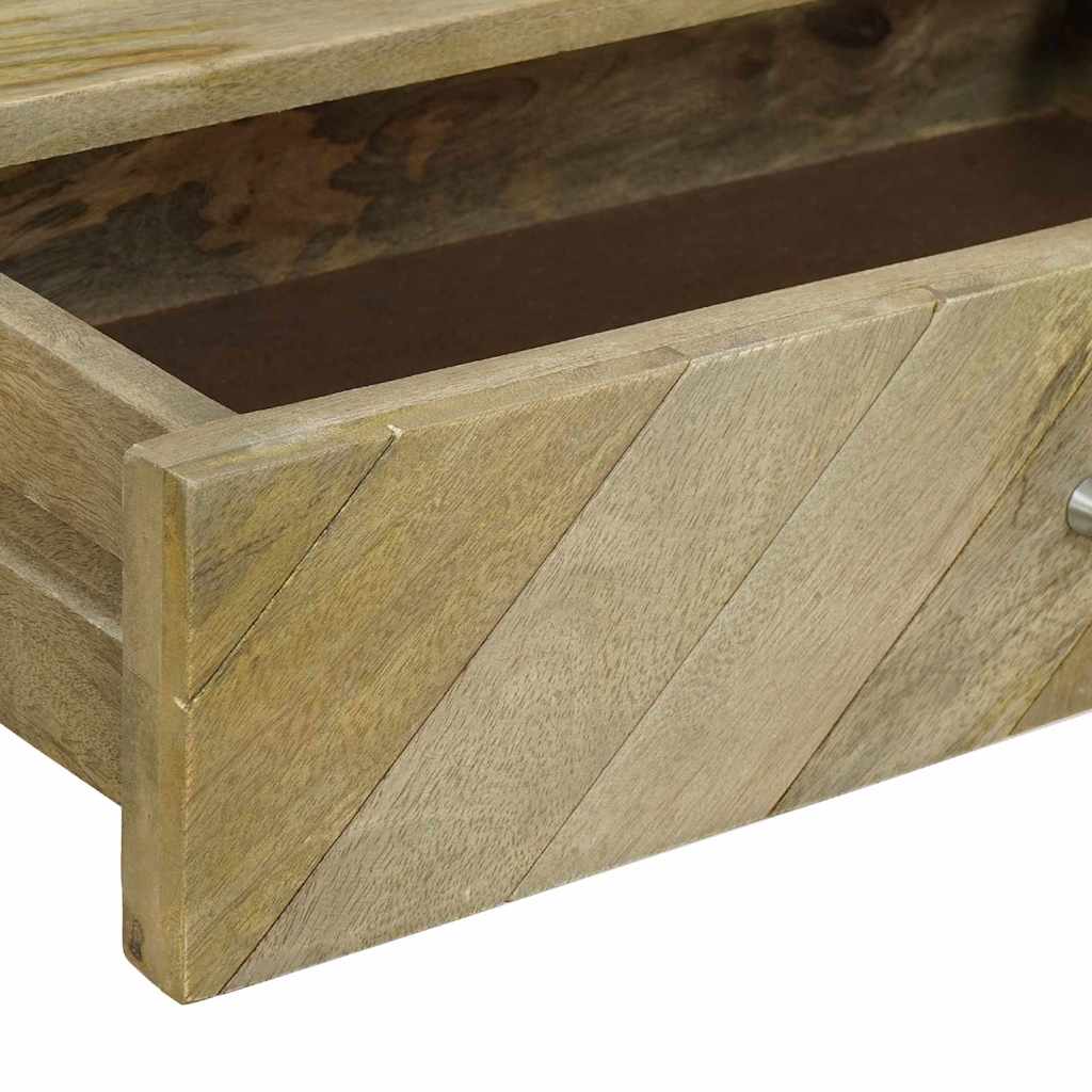 Konzolový Stolek Se Zásuvkou Přirozená Šedá 110 X 30 X 80 Cm