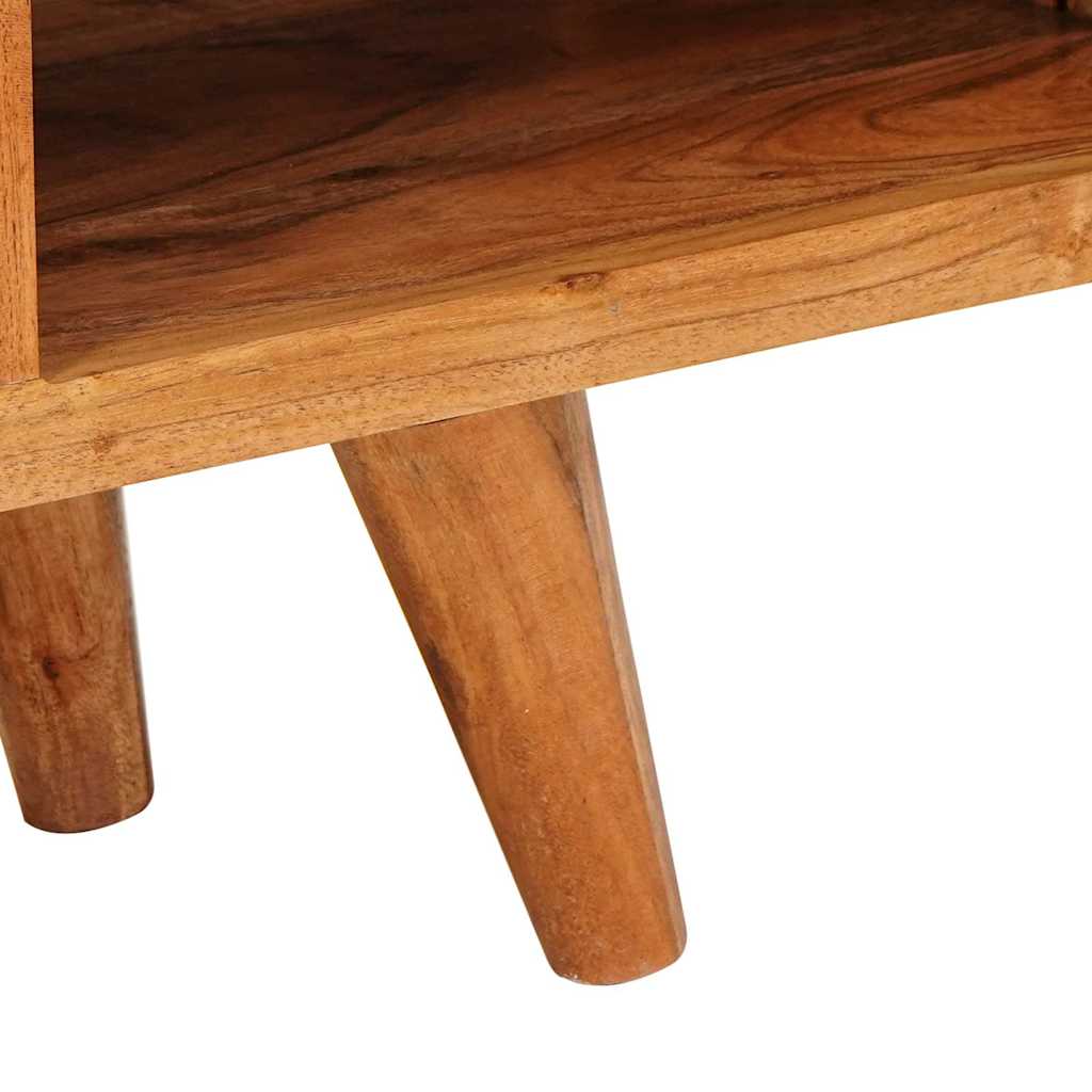 Televizní Skříň Hnědá 110 X 30 X 40 Cm Masivní Akátové Dřevo