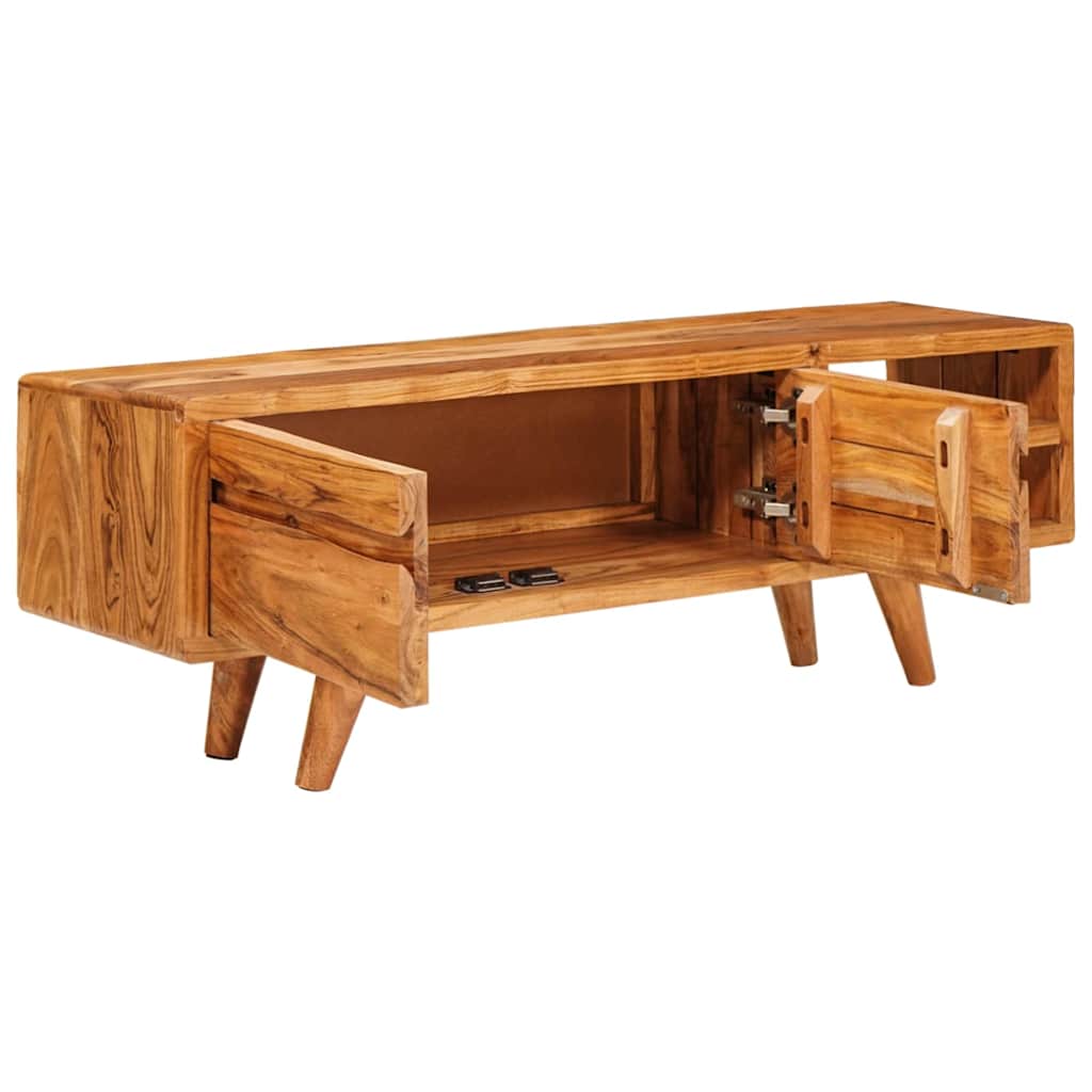 Televizní Skříň Hnědá 110 X 30 X 40 Cm Masivní Akátové Dřevo