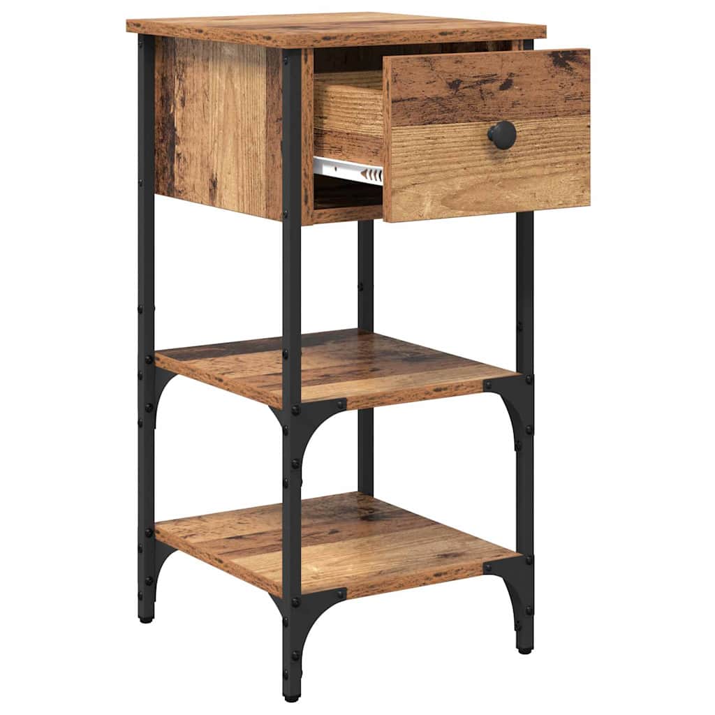 Noční Skříňka 2 Pcs Hnědá 33,5 X 36 X 70 Cm Dřevěný Materiál