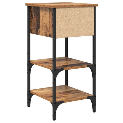 Noční Skříňka 2 Pcs Hnědá 33,5 X 36 X 70 Cm Dřevěný Materiál