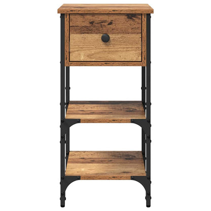 Noční Skříňka 2 Pcs Hnědá 33,5 X 36 X 70 Cm Dřevěný Materiál
