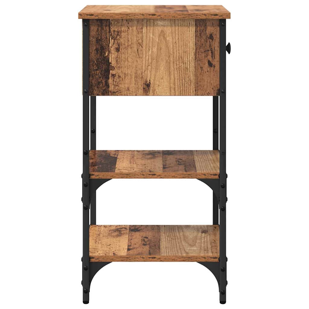 Noční Skříňka 2 Pcs Hnědá 33,5 X 36 X 70 Cm Dřevěný Materiál