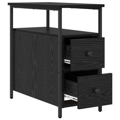 Noční Skříňka 2 Ks Černý Dub 30 X 60 X 60 Cm Kompozitní Dřevo