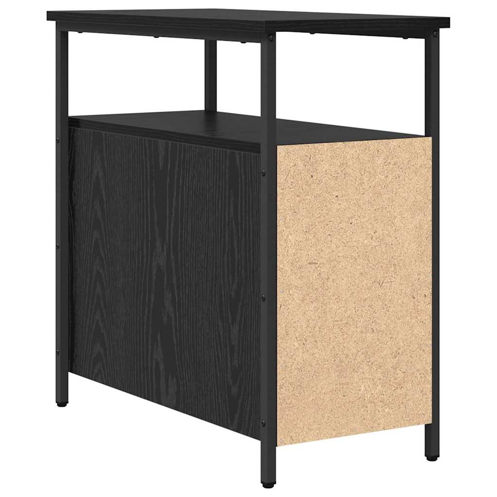 Noční Skříňka 2 Ks Černý Dub 30 X 60 X 60 Cm Kompozitní Dřevo