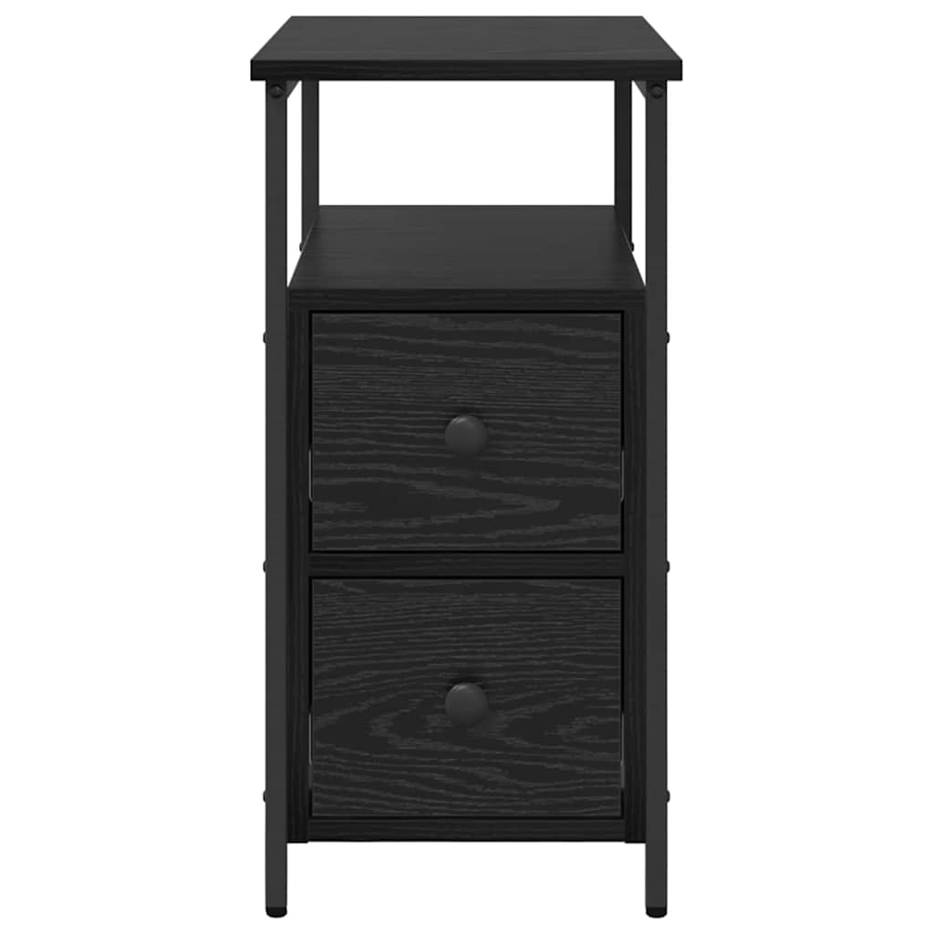Noční Skříňka 2 Ks Černý Dub 30 X 60 X 60 Cm Kompozitní Dřevo