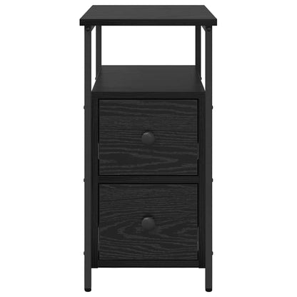Noční Skříňka 2 Ks Černý Dub 30 X 60 X 60 Cm Kompozitní Dřevo
